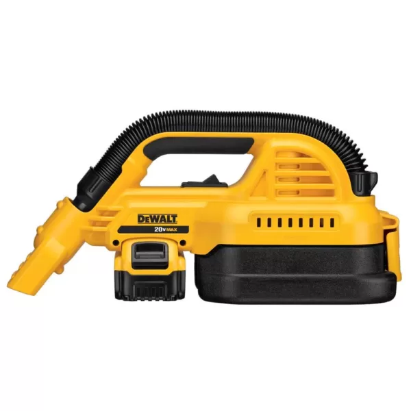 DEWALT 20-Volt MAX Lithium-Ion 1/2 Gal. Wet/Dry Portable Vacuum (Tool-Only) with 2Ah Battery