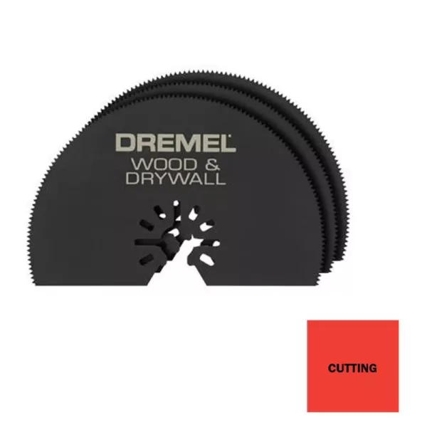 Dremel Multi-Max 3 in. Universal Oscillating Tool Wood and Drywall Saw Blade (3-Pack)