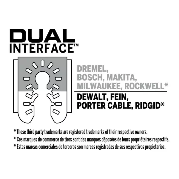 Dremel Multi-Max 1-1/2 in. Oscillating Tool Universal Carbide Flush Cutting Blades for Wood, Metal, and Cement (3-Pack)