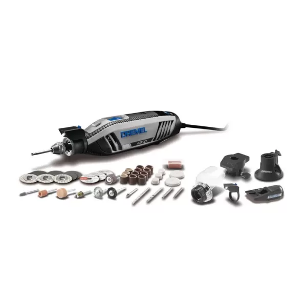 Dremel 4300 Series 1.8 Amp Variable Speed Corded Rotary Tool Kit + Rotary Tool Accessory Kit (130-Piece)