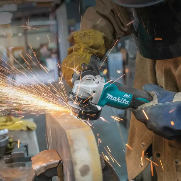 Makita 18- -Volt 5.0Ah LXT Lithium-Ion Brushless Cordless 4-1/2 in. /5 in. Paddle Switch Cut-Off/Angle Grinder Kit