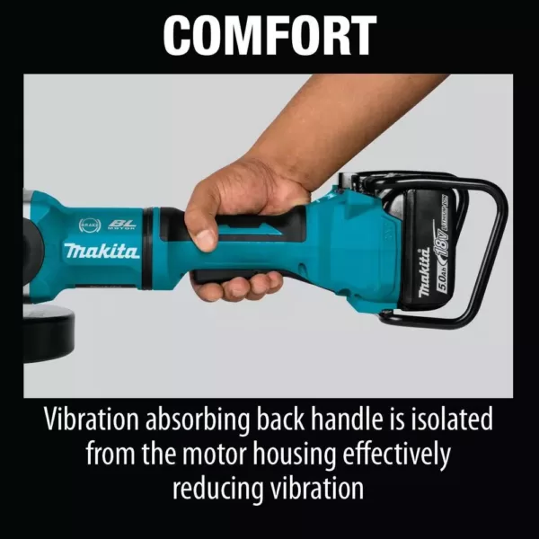 Makita 18-Volt X2 LXT Lithium-Ion (36V) Brushless Cordless 9 in. Paddle Switch Cut-Off/Angle Grinder Kit w Electric Brake 5.0Ah