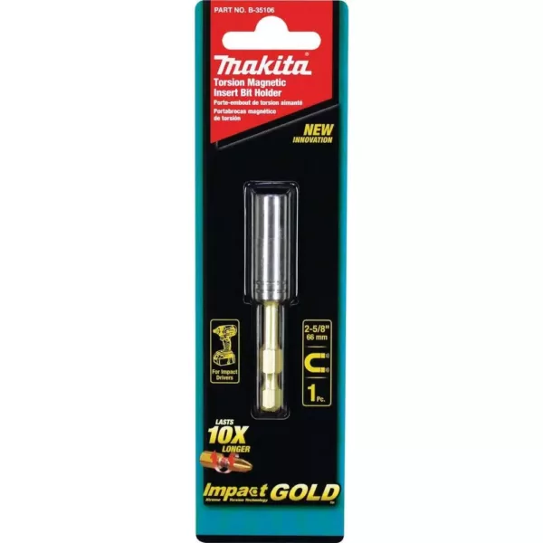 Makita Impact GOLD Torsion Magnetic Insert Bit Holder