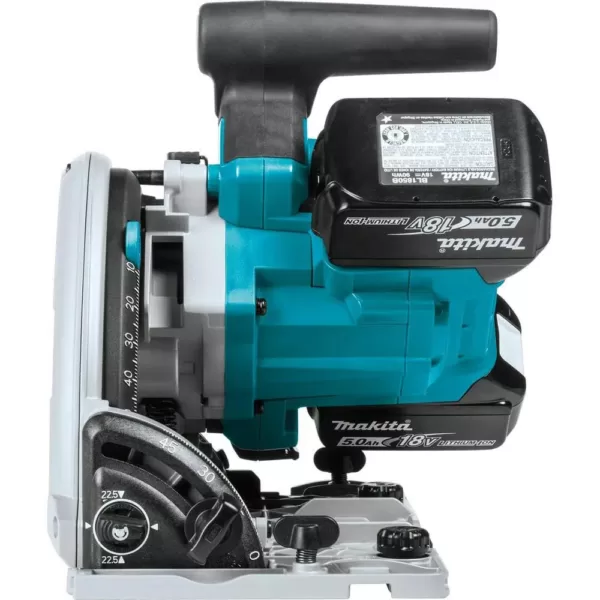 Makita 18-Volt X2 LXT (36-Volt) Brushless 6-1/2 in. Plunge Circular Saw 5.0 Ah with Bonus 18-Volt LXT Cordless Jigsaw