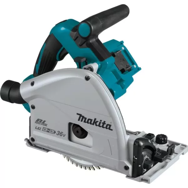 Makita 18-Volt X2 LXT Lithium-Ion (36-Volt) Brushless Cordless 6-1/2 in. Plunge Circular Saw (Tool Only) with 55T Carbide Blade