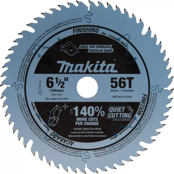 Makita 18-Volt X2 LXT(36-Volt) Brushless 6-1/2 in. Plunge Circular Saw with Bonus 6-1/2 in. 56T Carbide-Tipped Plunge Saw Blade