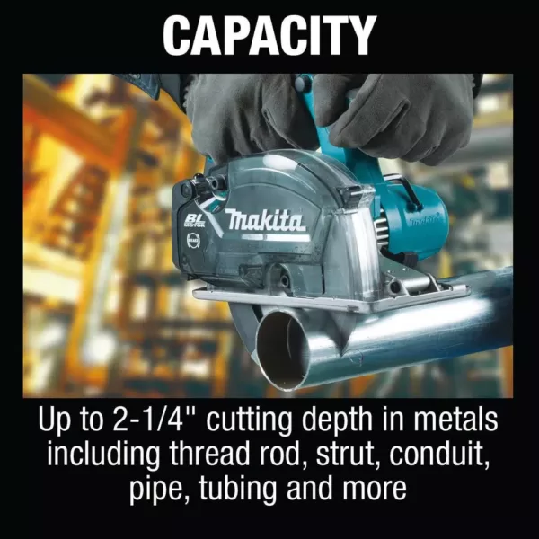 Makita 18-Volt LXT Brushless 5-7/8 in. Metal Cutting Saw with Electric Brake with bonus 18-Volt LXT Battery Pack 5.0 Ah