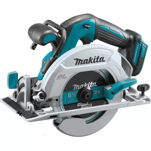 Makita 6-1/2 in. 18-Volt LXT Lithium-Ion Brushless Cordless Circular Saw Tool-Only with Bonus 18-Volt LXT 5.0 Ah Battery