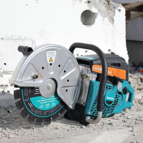 Makita 14 in. 73 cc Gas Saw with Bonus 14 in. Blade Diameter Segmented, Dual Purpose