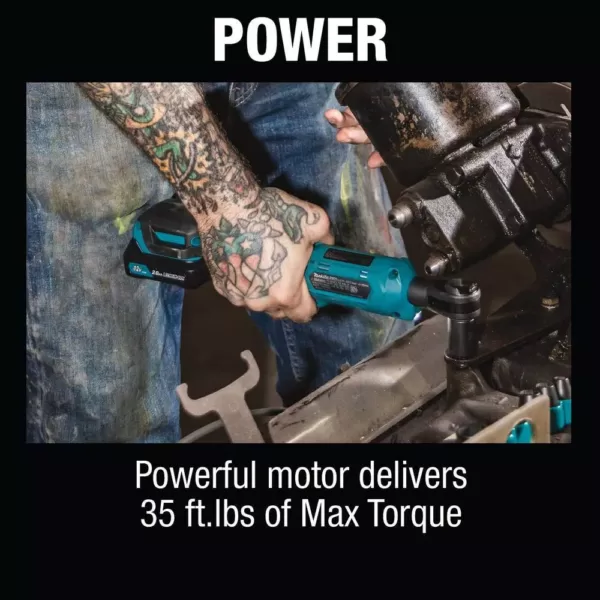 Makita 2.0 Ah 12-Volt MAX CXT Lithium-Ion Cordless 3/8 in./1/4 in. Sq. Drive Ratchet Kit