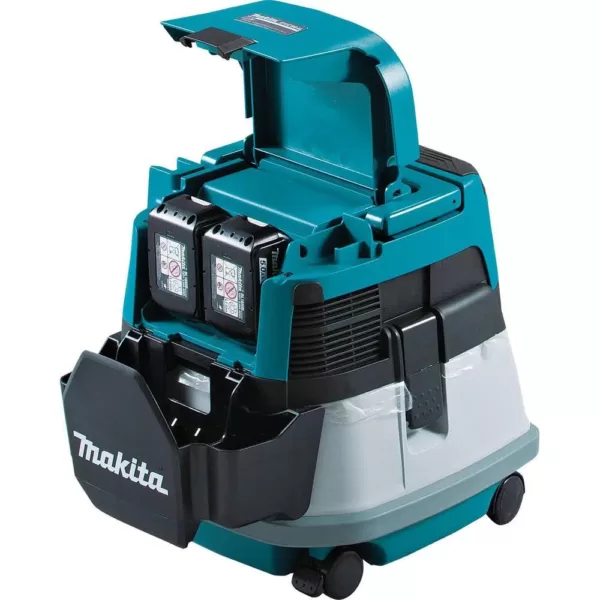 Makita 18-Volt X2 LXT 36-Volt Brushless Cordless 2.1 Gal. HEPA Filter Dry Dust Extractor/Vacuum Kit with AWS 5.0 Ah