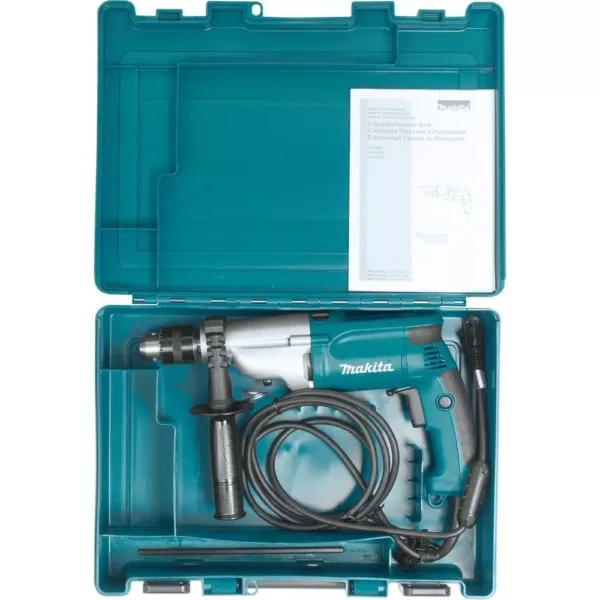 Makita 6.6 Amp 3/4 in. Corded Hammer Drill with Torque Limiter Side Handle Depth Gauge Chuck Key Hard Case