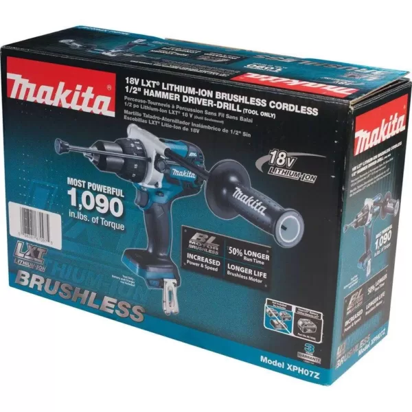 Makita 18-Volt LXT Lithium-Ion Brushless Cordless 1/2 in. XPT Hammer Drill/Driver (Tool-Only)