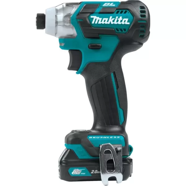 Makita 12-Volt MAX CXT Lithium-Ion Brushless 1/4 in. Cordless Impact Driver Kit with (2) Batteries 2.0Ah, Charger, Hard Case