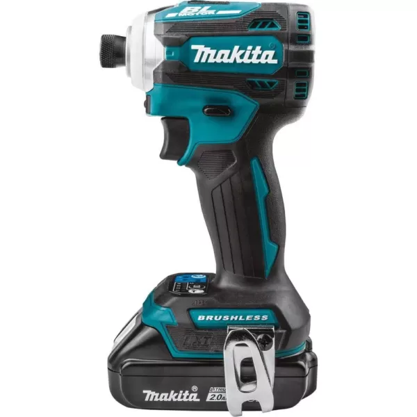 Makita 18-Volt 2.0 Ah LXT Lithium-Ion Compact Brushless Cordless Quick-Shift Mode 4-Speed Impact Driver Kit