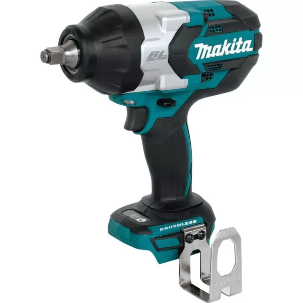 Makita 18V LXT Brushless High Torque 1/2 in. Sq. Drive Impact Wrench Kit with Bonus 14 Pc. 1/2 in. Drive Deep Well Socket Set