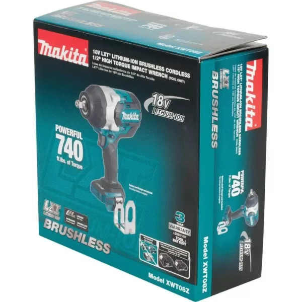 Makita 18-Volt LXT Lithium-Ion Brushless Cordless High Torque 1/2 in. 3-Speed Drive Impact Wrench (Tool-Only)