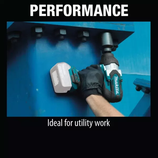 Makita 18-Volt LXT Brushless Cordless High Torque 1/2 in. Square Drive Impact Wrench with Bonus 18-Volt LXT 5.0 Ah Battery