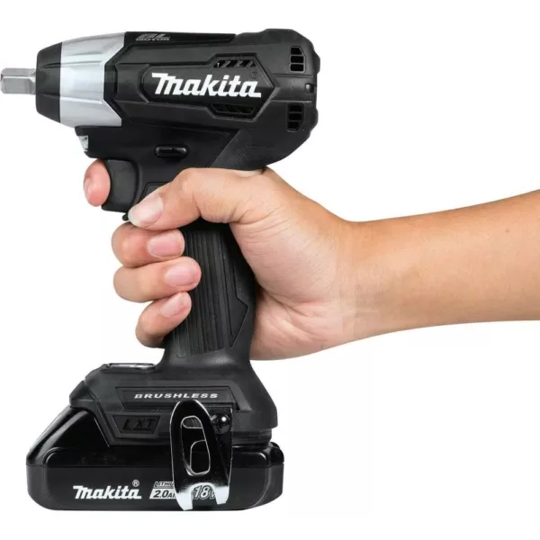 Makita 18-Volt LXT Lithium-Ion Sub-Compact Brushless Cordless 1/2 in. Square Drive Impact Wrench Kit