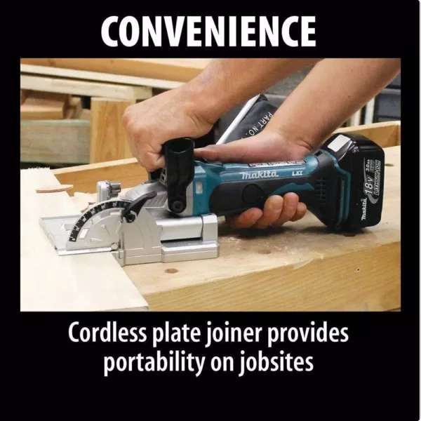 Makita 18-Volt LXT Lithium-Ion 0.75 in. Cordless Plate Joiner (Tool-Only)