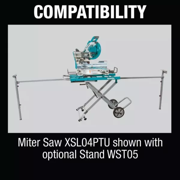 Makita 18-Volt X2 LXT 10 in. Brushless Cordless Dual-Bevel Sliding Compound Miter Saw Kit Laser 5.0 Ah with Batteries 5.0 Ah