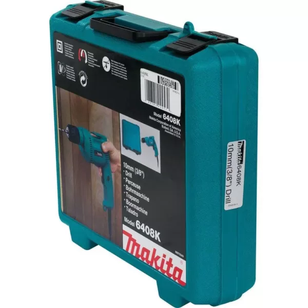 Makita 4.9 Amp 3/8 in. Corded Low Noise (79dB) Variable Speed Drill with Keyless Chuck and Hard Case