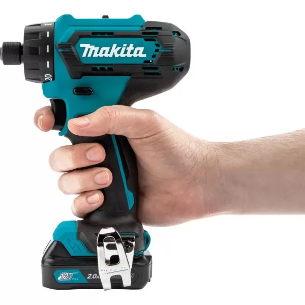 Makita 12-Volt max CXT Lithium-Ion Cordless1/4 in. Hex Screwdriver Kit, 2.0Ah