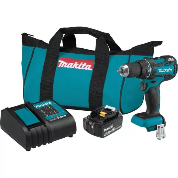 Makita 18-Volt LXT Lithium-Ion Compact Brushless Cordless 1/2 in. Driver-Drill Kit with (1) Battery 3.0Ah