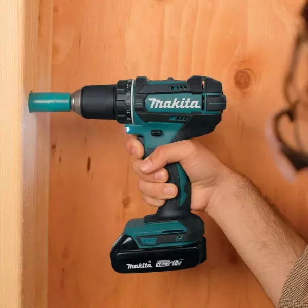 Makita 1.5 Ah 18-Volt LXT Lithium-Ion Compact Cordless 1/2 in. Driver Drill Kit