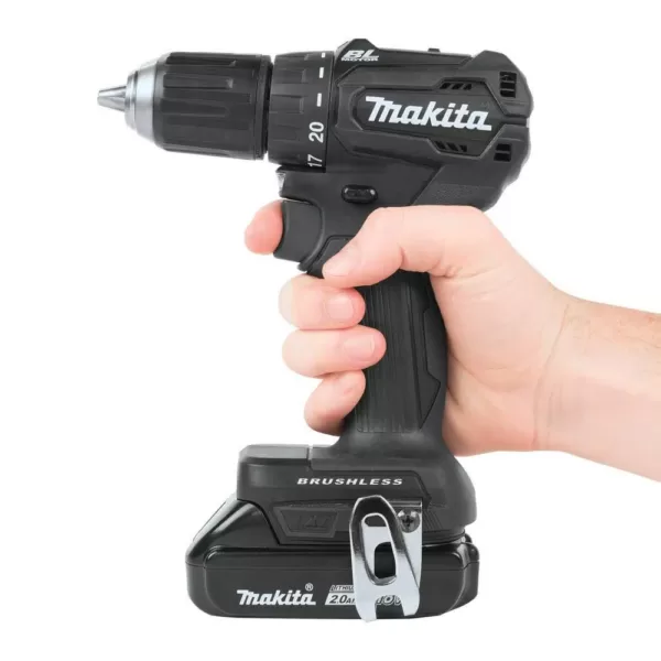 Makita 18-Volt 2.0 Ah LXT Lithium-Ion Sub-Compact Brushless Cordless 1/2 in. Driver Drill Kit