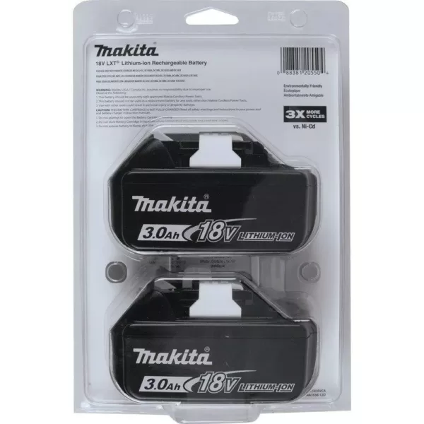 Makita 18-Volt LXT 3.0Ah Lithium-Ion Battery (2-Pack)