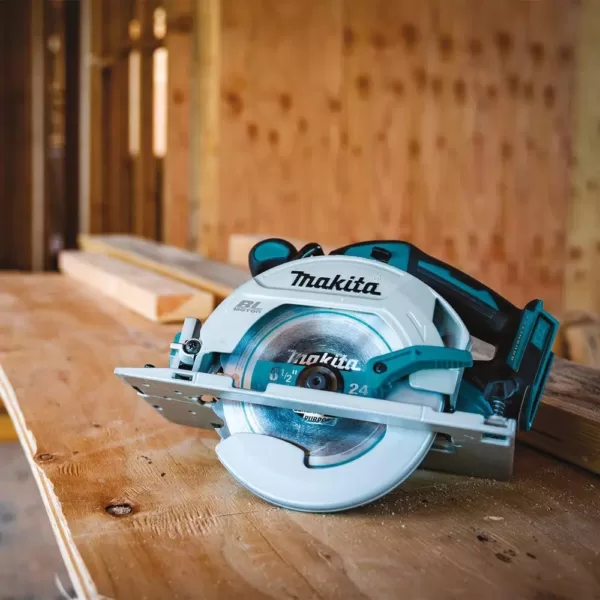 Makita 18V LXT 1/2 in. Brushless Hammer Driver-Drill, 18V X2 (36V) 7-1/4 in. Circ Saw and Recipro Saw w/ bonus 18V Starter Pack