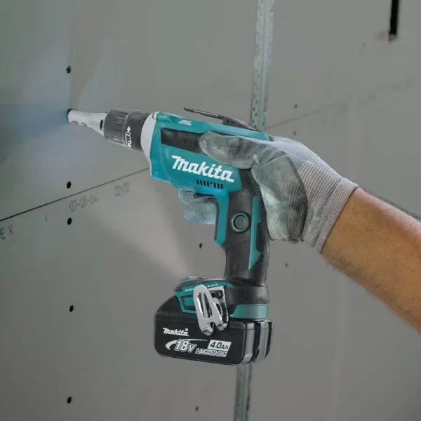 Makita 18-Volt LXT Brushless Drywall Screwdriver, 9 in. Drywall Sander and 2 Gal. Vacuum with bonus 18V LXT Starter Pack