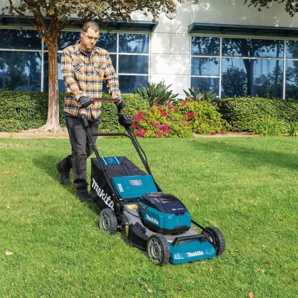 Makita 21 in. 18-Volt X2 (36-Volt) LXT Lithium-Ion Cordless Walk Behind Push Lawn Mower Kit with 4 Batteries (5.0 Ah)