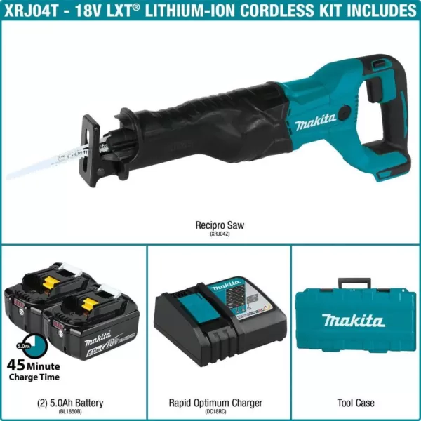 Makita 18-Volt 5.0Ah LXT Lithium-Ion Cordless Reciprocating Saw Kit