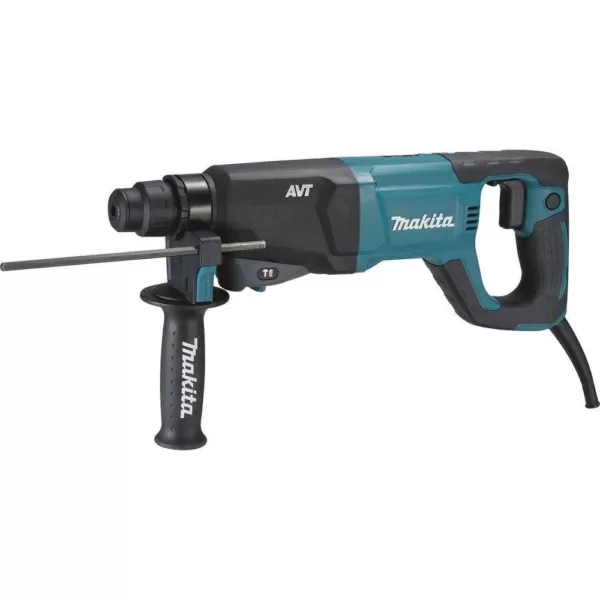 Makita 8 Amp 1 in. Corded SDS-Plus Concrete/Masonry AVT Rotary Hammer Drill with 4-1/2 in. Corded Angle Grinder with Hard Case