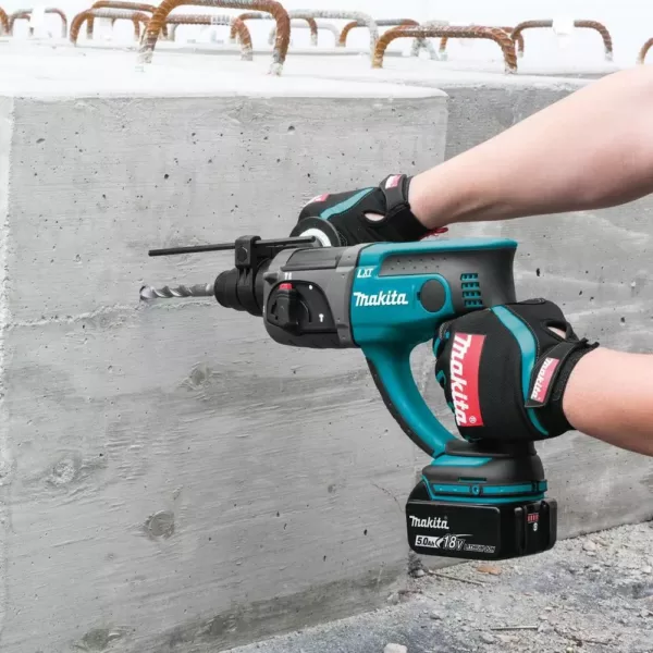 Makita 18-Volt LXT Lithium-Ion 7/8 in. Cordless SDS-Plus Concrete/Masonry Rotary Hammer Drill Kit w/ (2) batteries 5.0Ah, Bag