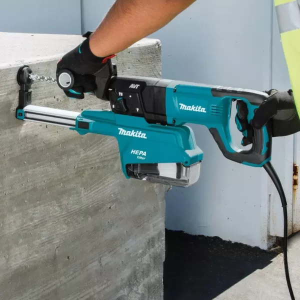 Makita 1 in. AVT Rotary Hammer Accepts SDS-PLUS Bits with HEPA Dust Extractor 3-Mode Variable Speed Case (D-Handle)