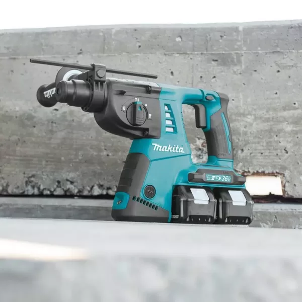 Makita 18-Volt X2 LXT Li-Ion (36-Volt) 1 in. Cordless SDS-Plus Concrete/Masonry Rotary Hammer Drill with (2) Batteries 5.0Ah