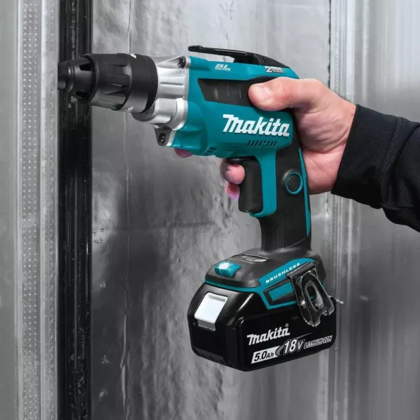 Makita 18-Volt 5.0 Ah LXT Lithium-Ion Brushless Cordless 2500 RPM Screwdriver Kit