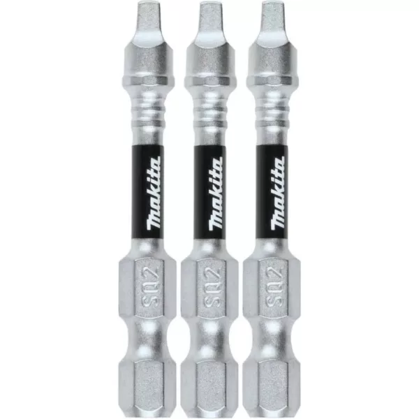 Makita Impact XPS #2 Square 2 in. Power Bit (3-Pack)