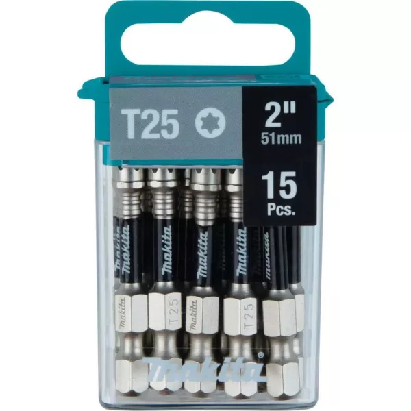 Makita IMPACT XPS T25 Torx 2 in. Power Bit (15-Pack)