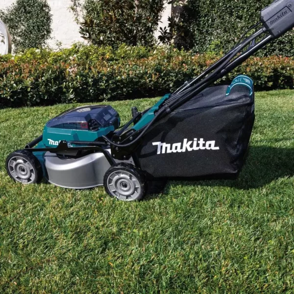 Makita 18 in. 18-Volt X2 (36-Volt) LXT Lithium-Ion Cordless Walk Behind Self Propelled Lawn Mower Kit with 4 Batteries (5.0 Ah)