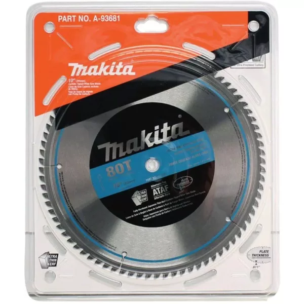 Makita 10 in. x 5/8 in. 80-Teeth Micro-Polished Miter Saw Blade