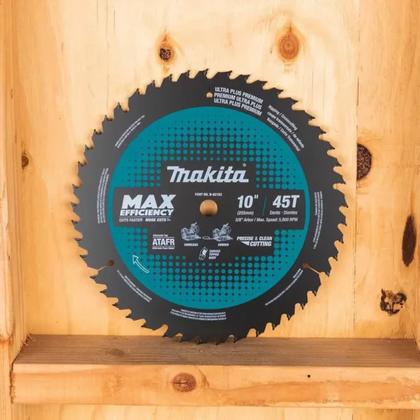 Makita 10 in. 45T Carbide-Tipped Max Efficiency Miter Saw Blade