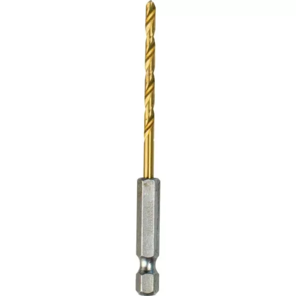 Makita 1/8 in. Titanium Coated Drill Bit and 1/4 in. Hex Shank