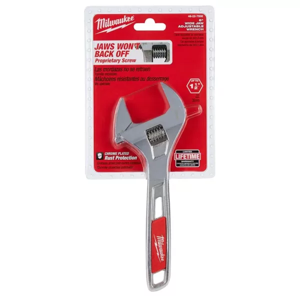 Milwaukee 8 in. Wide Jaw Adjustable Wrench