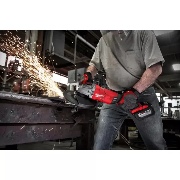 Milwaukee M18 FUEL 18-Volt Lithium-Ion Brushless Cordless 7/9 in. Grinder Kit W/ (1) 12.0Ah Battery, Bag & Rapid Charger