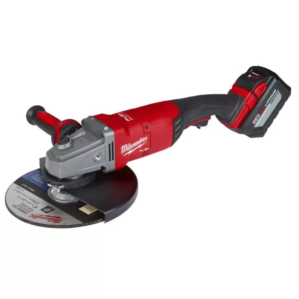 Milwaukee M18 FUEL 18-Volt Lithium-Ion Brushless Cordless 7/9 in. Grinder Kit W/ (1) 12.0Ah Battery, Bag & Rapid Charger