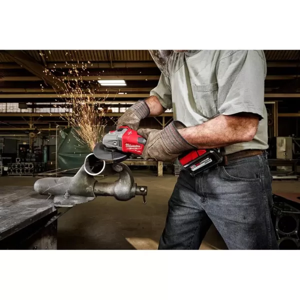 Milwaukee M18 FUEL 18-Volt Lithium-Ion Brushless Cordless 4-1/2 in./6 in. Grinder with Slide Switch with Lock On (Tool-Only)